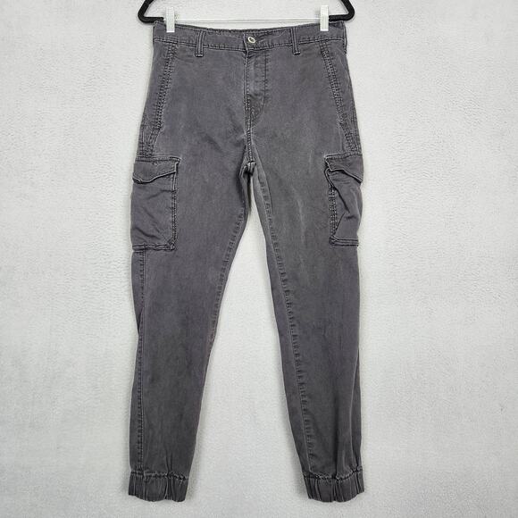 Levis Cargo Jogger Pants Mens 29x30 Black Stretch Elastic Cuffs Actual 29x26 - Picture 1 of 16